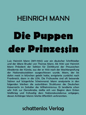cover image of Die Puppen der Prinzessin